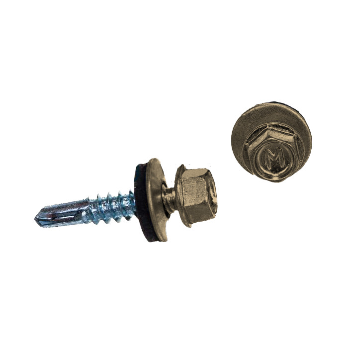 Саморез по металлу Daxmer 5,5х25 RAL 1014 (250) сверло №3
