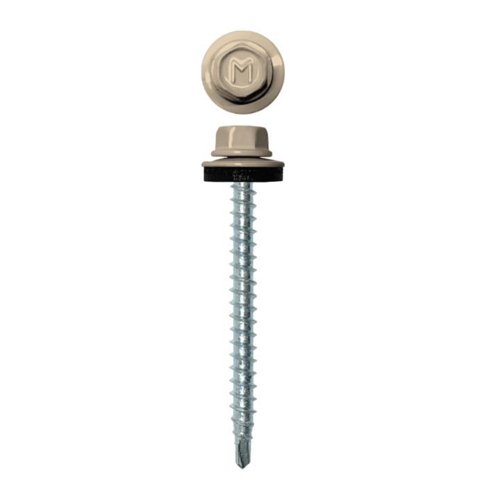 Саморез кровельный Daxmer 4,8х50 RAL 1015 (150) сверло №1
