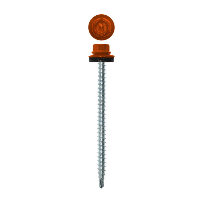 Саморез кровельный Daxmer 4,8х70 RAL 2004 (100) сверло №1