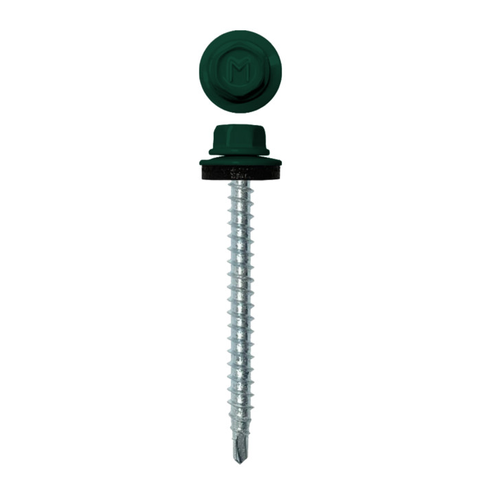 Саморез кровельный Daxmer 4,8х50 RAL 6005 (150) сверло №1