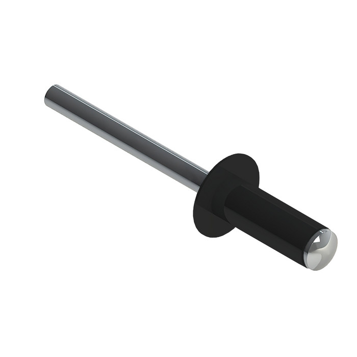 Заклёпка вытяжная Daxmer 4,0х12 RAL 9005 (500шт) сталь/сталь
