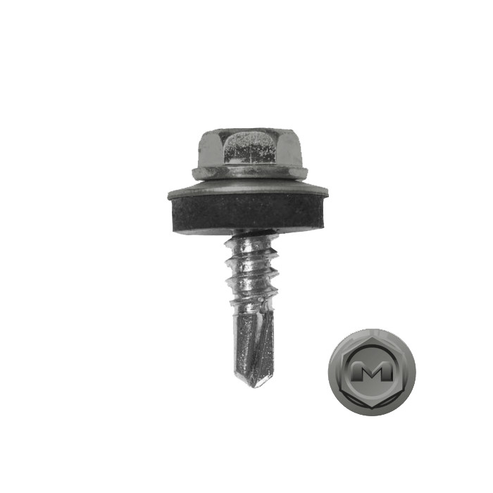 Саморез по металлу Daxmer 5,5х19 RAL 9007 (250) сверло №3